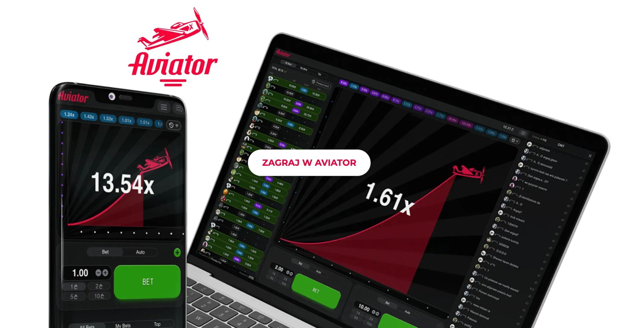 Gra Aviator na ekranie telefonu komórkowego